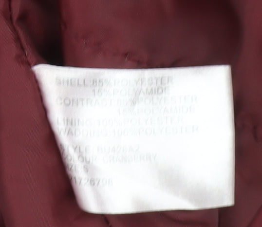 Anna Rose Women's Red Parka Coat Hooded Mid-Length Size S