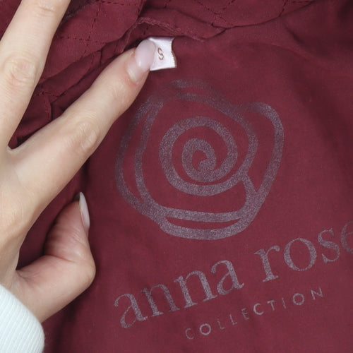 Anna Rose Women's Red Parka Coat Hooded Mid-Length Size S