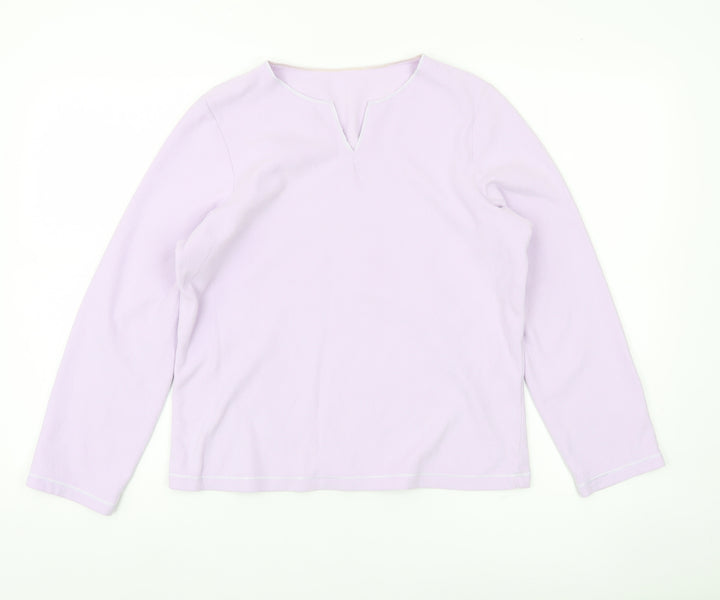 Marks and Spencer Womens Purple Size 10 Blouse Long Sleeve Polyester