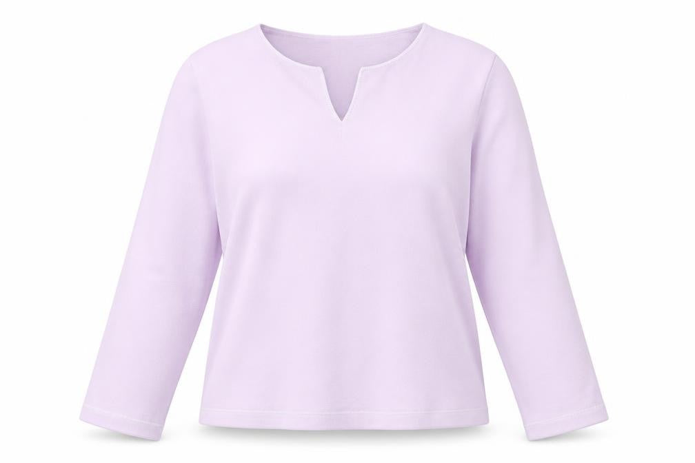 Front view of Marks & Spencer women’s purple, size UK 10, blouse long sleeve polyester