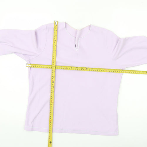 Marks and Spencer Womens Purple Size 10 Blouse Long Sleeve Polyester