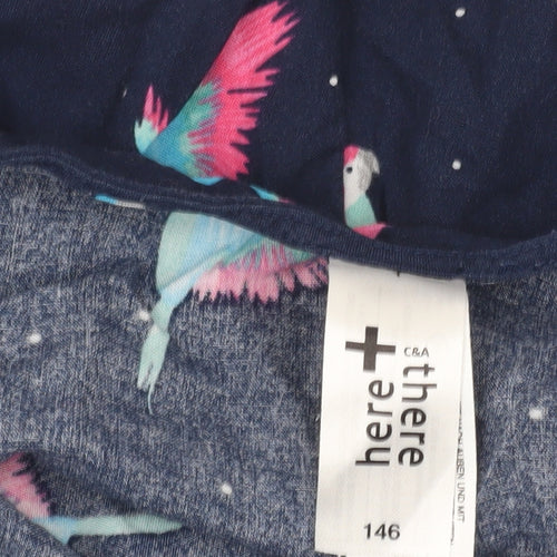 C&A Girls Blue Bird Print Sleeveless Jumpsuit Size 18 Plus Viscose