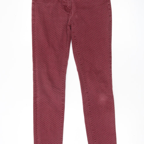 Boden Womens Red Skinny Slim Fit Jeans Size 8 Cotton Blend
