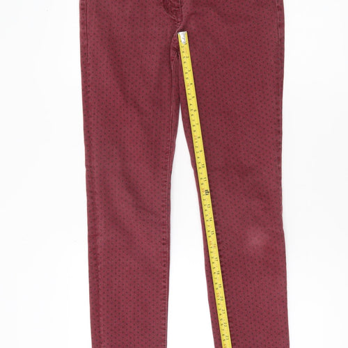 Boden Womens Red Skinny Slim Fit Jeans Size 8 Cotton Blend