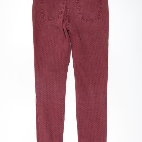 Boden Womens Red Skinny Slim Fit Jeans Size 8 Cotton Blend
