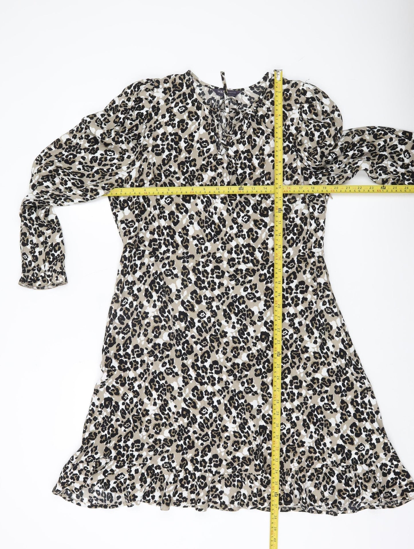 Marks and Spencer Women’s Multicoloured Leopard Print Shift Dress Size 14