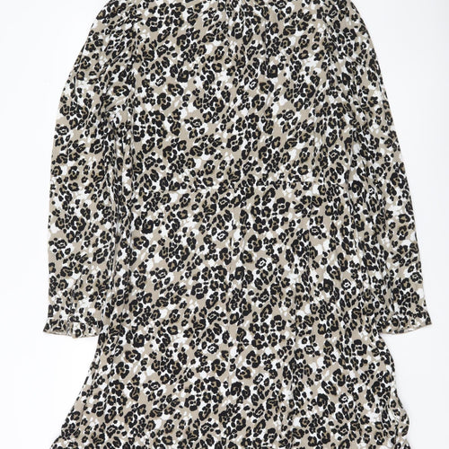 Marks and Spencer Women’s Multicoloured Leopard Print Shift Dress Size 14