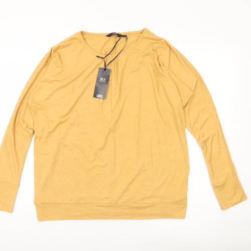 ISLE Collection Women’s Yellow Long Sleeve Relaxed T-Shirt Size S
