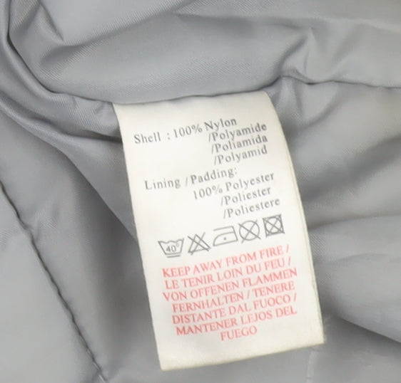 Umbro Boys Blue Puffer Jacket 11 Years Full Zip Padded Mid-Length Coat