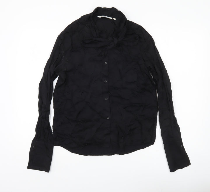 & Other Stories Women Black Size 6 Blouse Long Sleeve Viscose