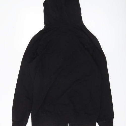 boohooMAN Men’s Black Full Zip Hoodie Size M Regular Fit Long Sleeve