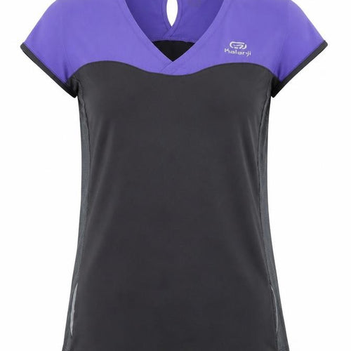 Kalenji Womens Purple Black 2XS Running T-Shirt Athletic Fit