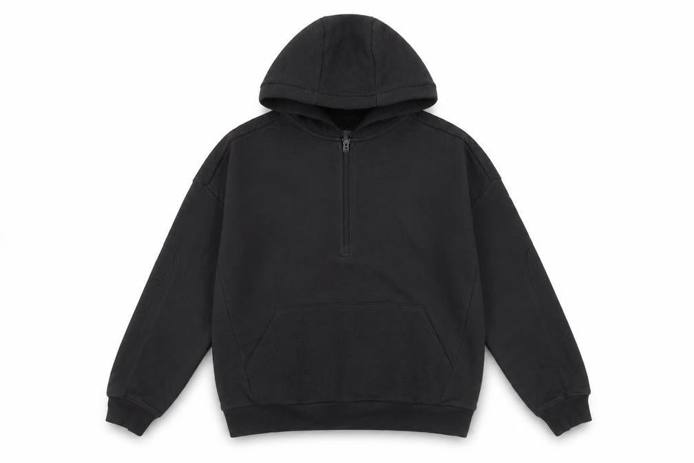 Front view of Marks & Spencer boys’ black hoodie 12-13 yrs regular fit pullover