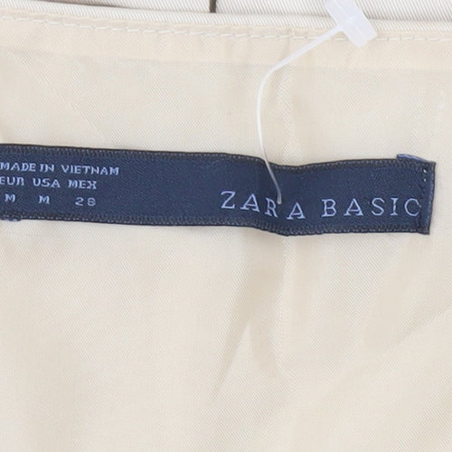 Zara Basic Women’s Beige A-Line Sleeveless Knee Length Dress Size 10
