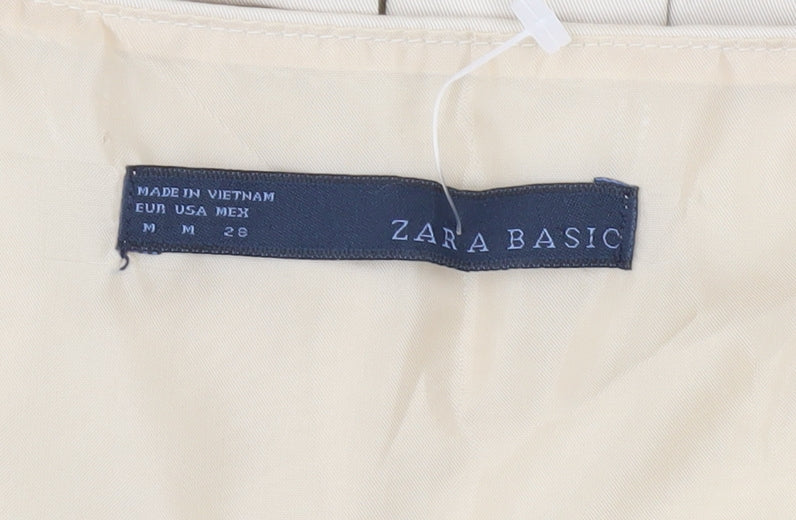 Zara Basic Women’s Beige A-Line Sleeveless Knee Length Dress Size 10