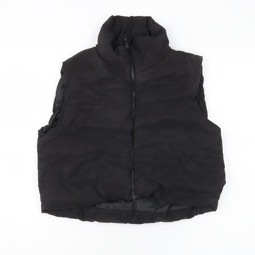 Rising Women’s Black Puffer Waistcoat L Sleeveless Quilted Vest