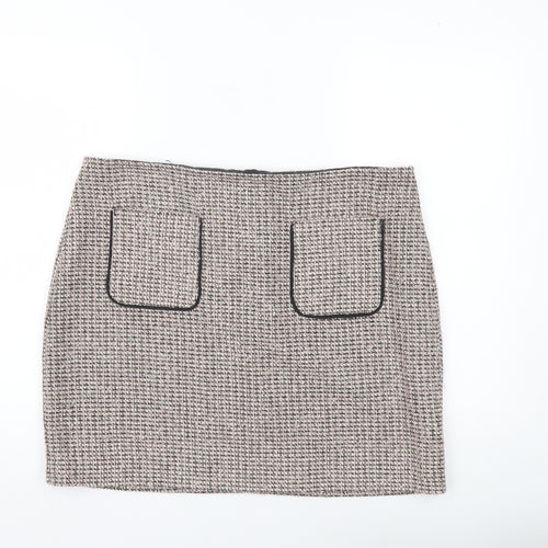 George Women’s Multicoloured Tweed Check Skirt Size 16