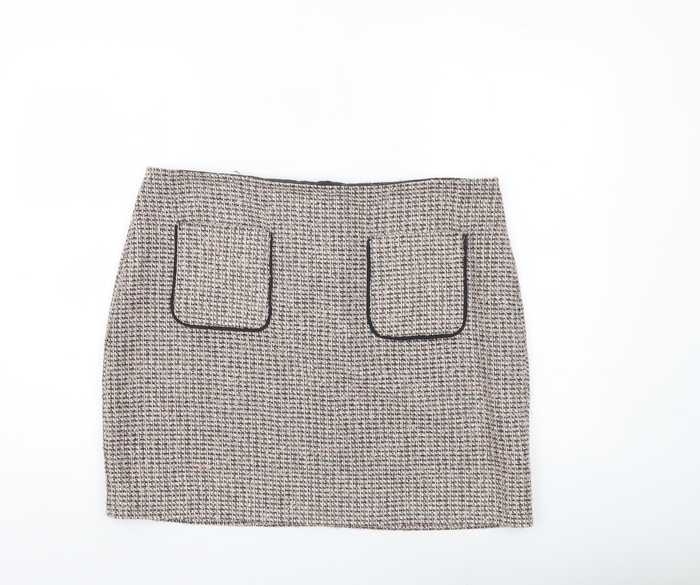 George Women’s Multicoloured Tweed Check Skirt Size 16
