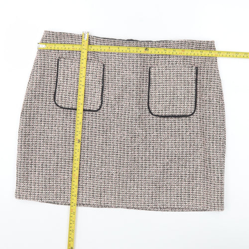 George Women’s Multicoloured Tweed Check Skirt Size 16