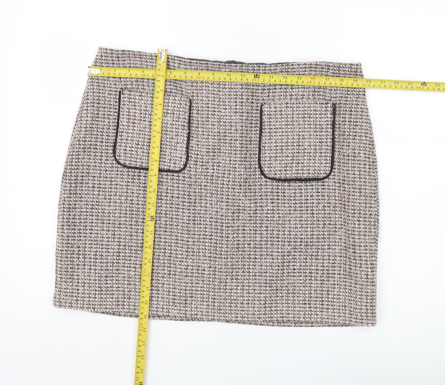 George Women’s Multicoloured Tweed Check Skirt Size 16