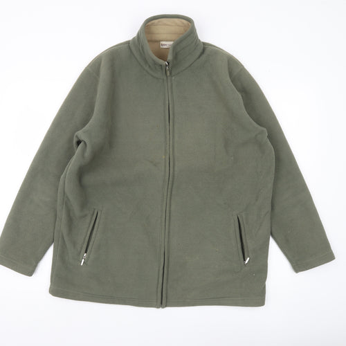 Bonmarché Mens Green Fleece Jacket Size M Regular Fit Full Zip
