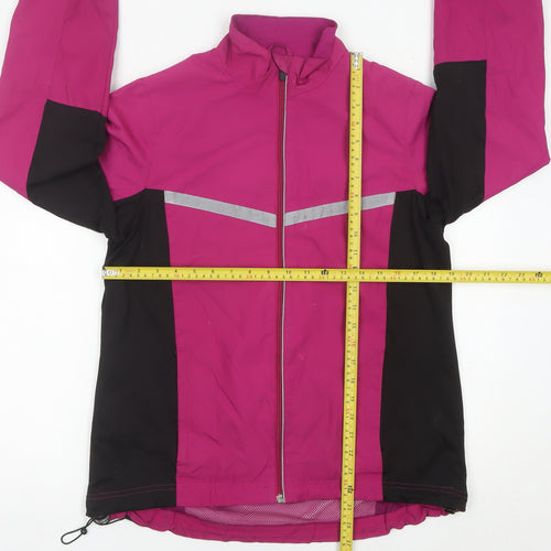 Crane Womens Pink Black Size 12 Windbreaker Cycling Jacket