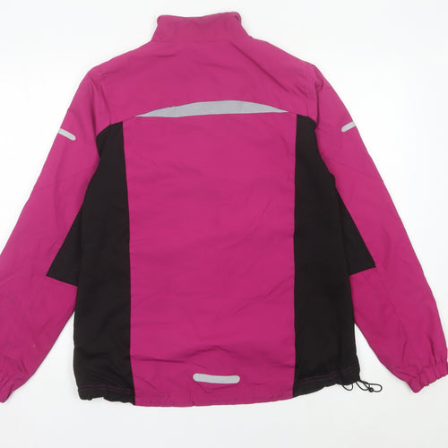 Crane Womens Pink Black Size 12 Windbreaker Cycling Jacket