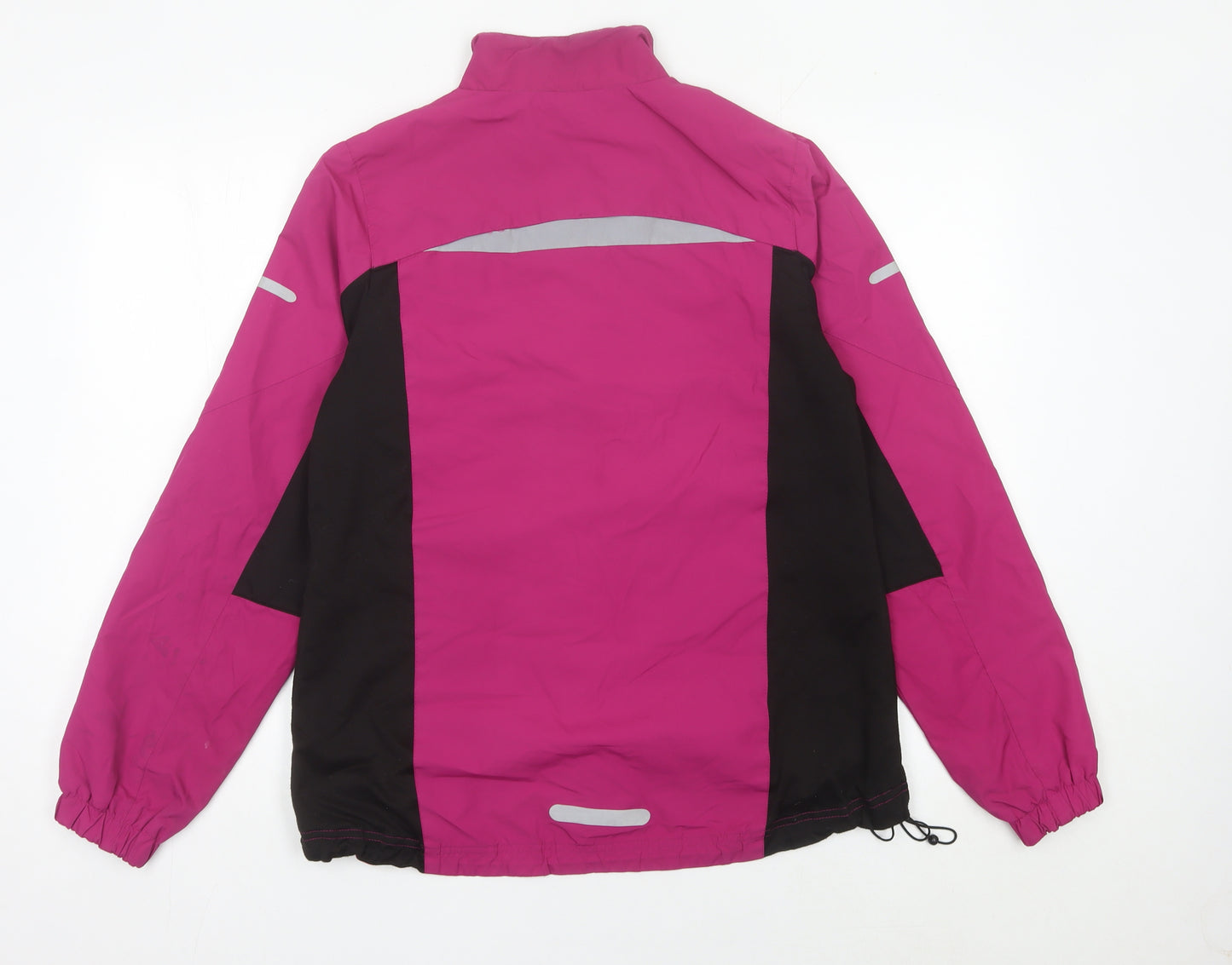 Crane Womens Pink Black Size 12 Windbreaker Cycling Jacket