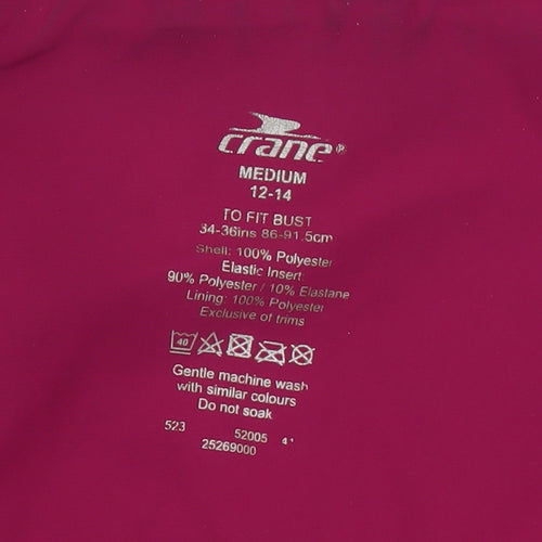 Crane Womens Pink Black Size 12 Windbreaker Cycling Jacket