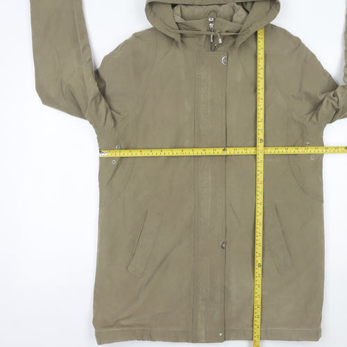 Classics Womens Brown Size 12 Mid-Length Hooded Parka Jacket