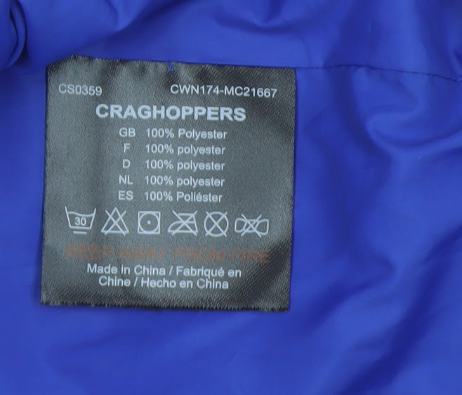 Craghoppers Womens Red Puffer Jacket Size 10 Hooded Insulated