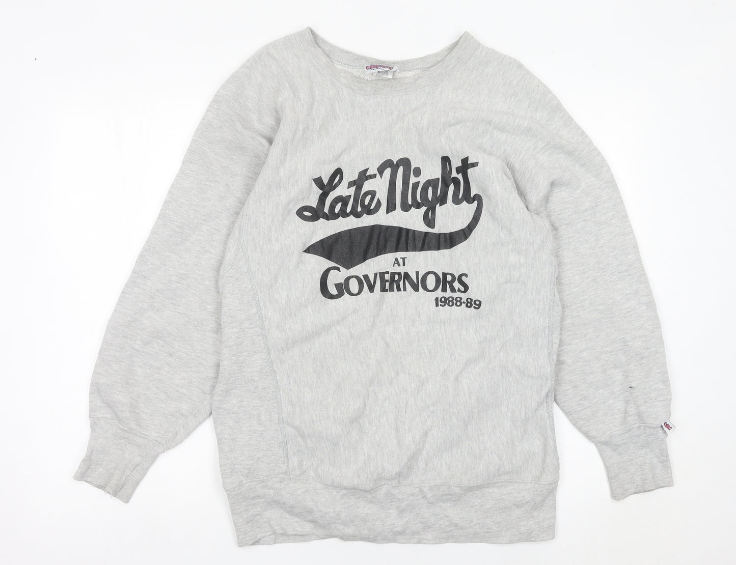 SKM Game Ready Men’s Grey L Pullover Sweatshirt Vintage 80s Graphic