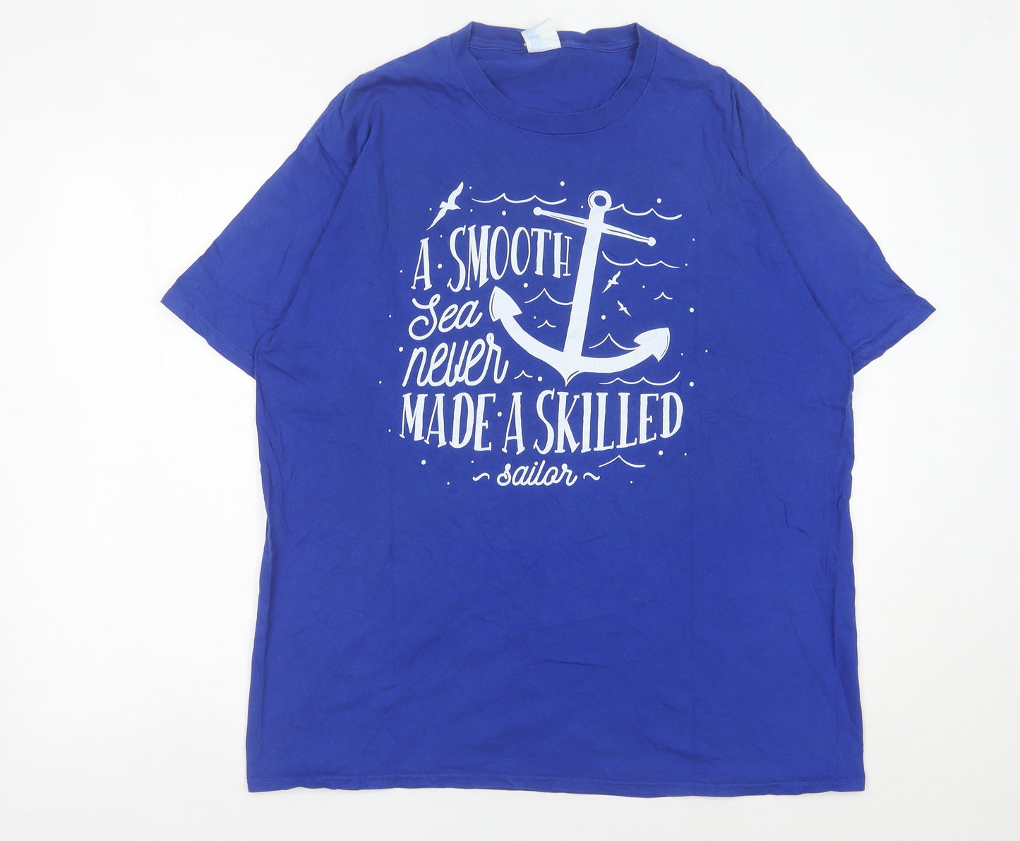 Port & Company Men’s Blue XL Nautical Quote Graphic T-Shirt