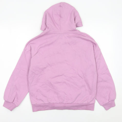 Marks and Spencer Girls Purple Full Zip Hoodie 11-12 Years Long Sleeve