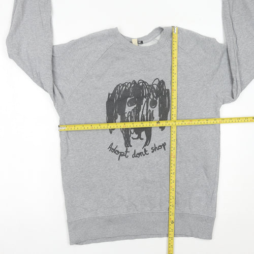 Black Score Unisex Grey Medium Sweatshirt Graphic Dog Print