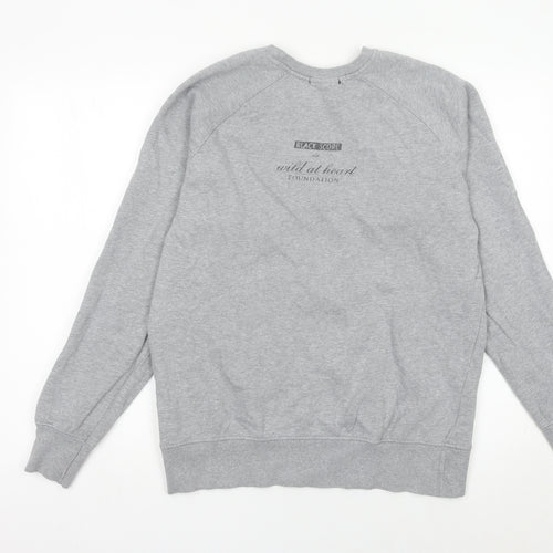 Black Score Unisex Grey Medium Sweatshirt Graphic Dog Print
