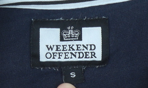 Weekend Offender Men's Navy Blue Graphic Print T-Shirt Size S