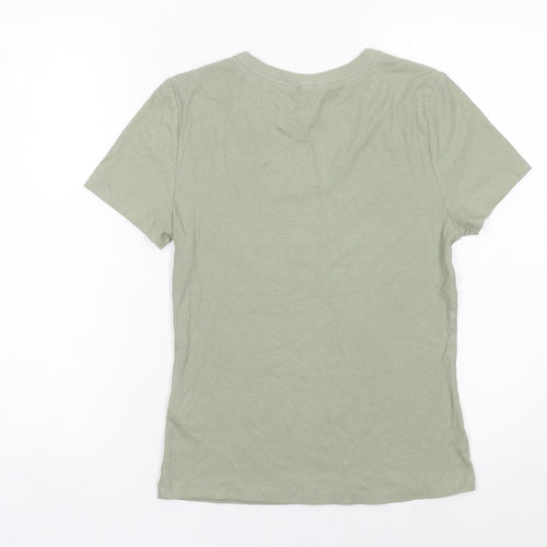 H&M Women’s Green Short Sleeve Basic Crew Neck T-Shirt Size L
