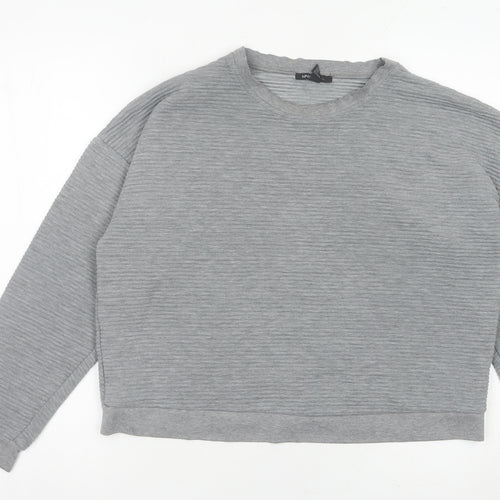 MNG Women’s Grey Pullover Sweatshirt Size M Crew Neck Casual Top