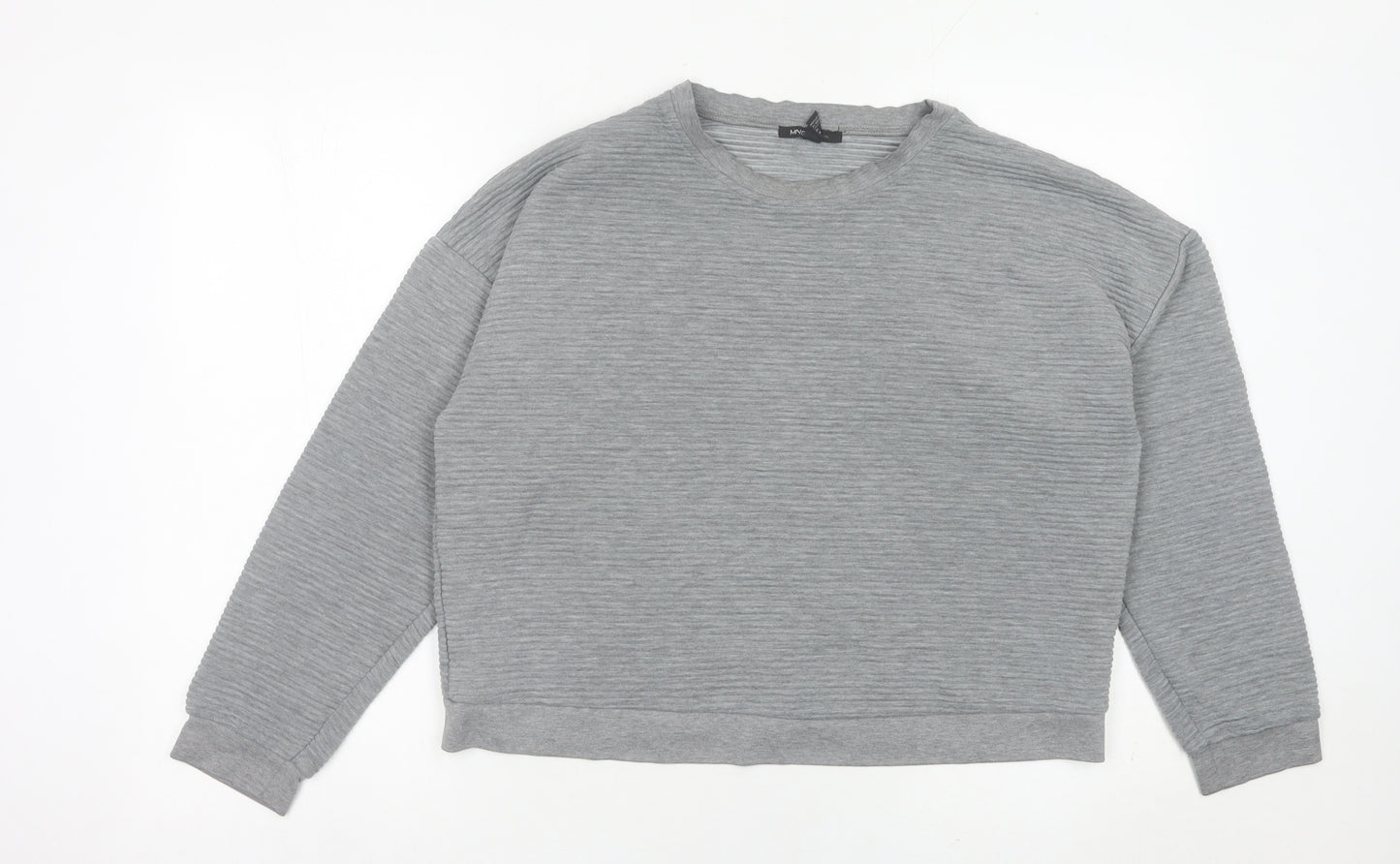MNG Women’s Grey Pullover Sweatshirt Size M Crew Neck Casual Top