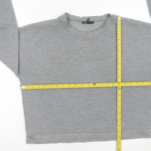 MNG Women’s Grey Pullover Sweatshirt Size M Crew Neck Casual Top
