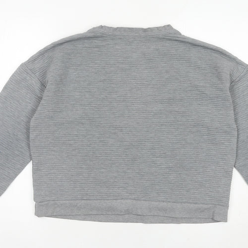 MNG Women’s Grey Pullover Sweatshirt Size M Crew Neck Casual Top