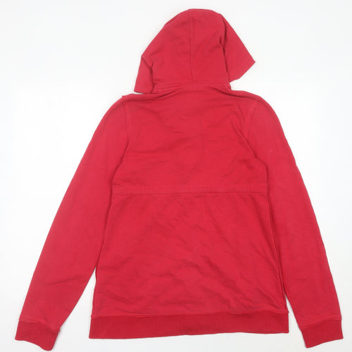 Green Coast Womens Red Small Hoodie Cardigan Cotton Blend