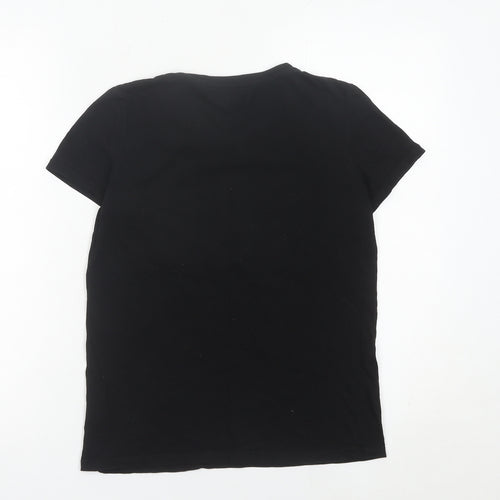 Cropp Women’s Black XS Graphic Cotton T-Shirt Casual