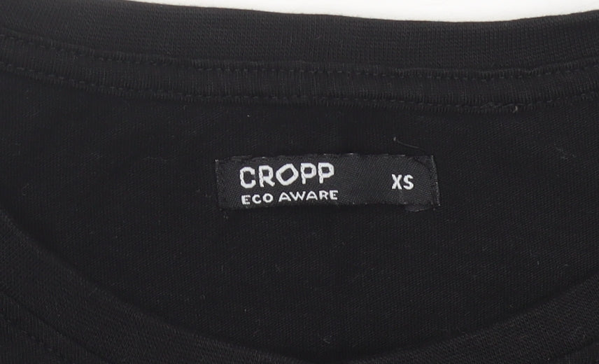 Cropp Women’s Black XS Graphic Cotton T-Shirt Casual