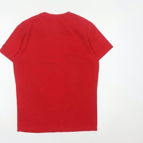 Armani Exchange Men Red L Graphic Logo Crew Neck T-Shirt