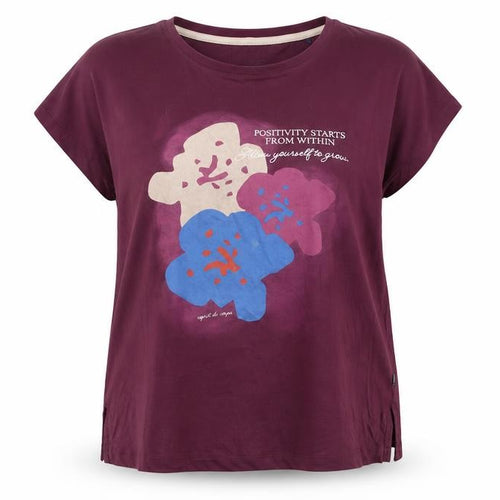 EDC Women’s Purple Floral Print T-Shirt XL Relaxed Fit