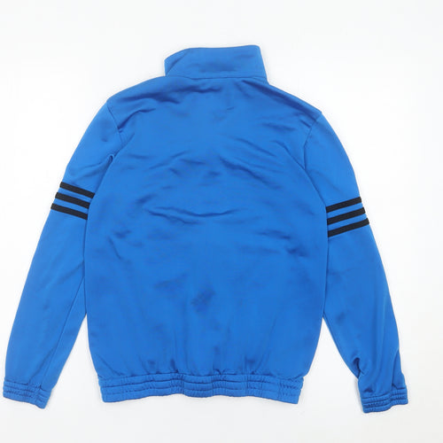 Adidas Boys Blue Track Jacket 11-12 Years Full Zip Sports Top