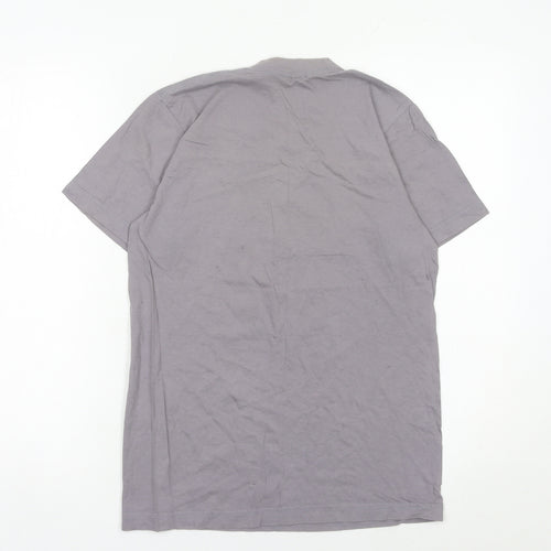 American Apparel Women Grey Small Graphic Funny Quotes T-Shirt