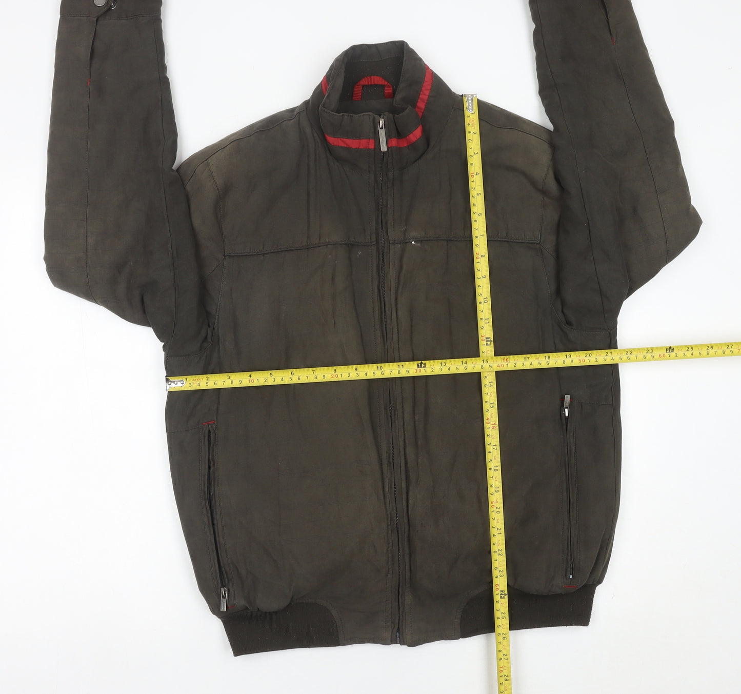 Hardtop Men’s Brown Bomber Jacket Size 48 Full Zip Casual